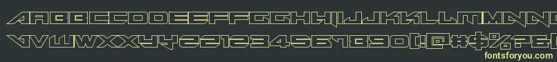 Tarrgetout Font – Yellow Fonts on Black Background