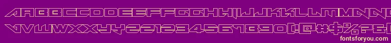 Więcej informacji o czcionce Tarrgetout Czcionka Tarrgetout – żółte czcionki na fioletowym tle