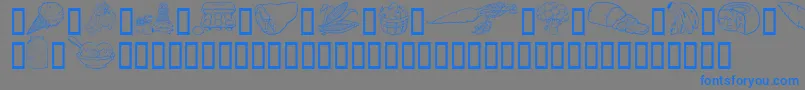 GeFoodBasket Font – Blue Fonts on Gray Background