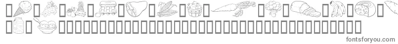Czcionka GeFoodBasket – szare czcionki