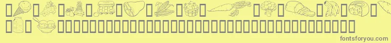 Подробнее о шрифте GeFoodBasket Шрифт GeFoodBasket – серые шрифты на жёлтом фоне