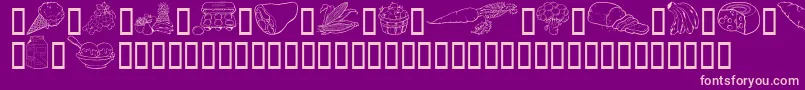 GeFoodBasket Font – Pink Fonts on Purple Background