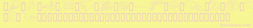 GeFoodBasket Font – Pink Fonts on Yellow Background