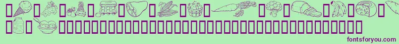 More about GeFoodBasket Font GeFoodBasket Font – Purple Fonts on Green Background