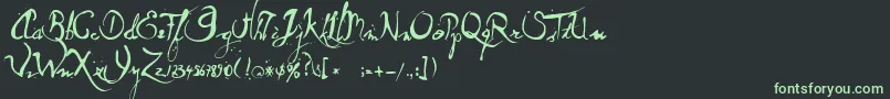 WetDream Font – Green Fonts on Black Background