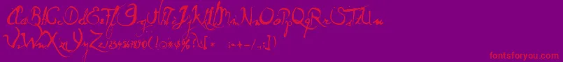 WetDream Font – Red Fonts on Purple Background