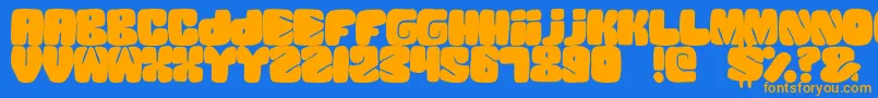 SquandedBlack Font – Orange Fonts on Blue Background