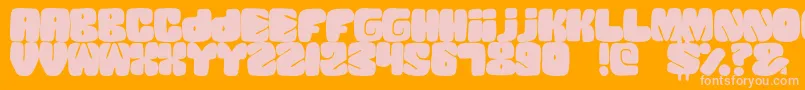 SquandedBlack Font – Pink Fonts on Orange Background