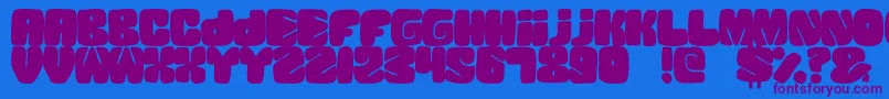 SquandedBlack Font – Purple Fonts on Blue Background