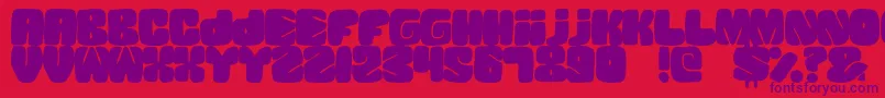 SquandedBlack Font – Purple Fonts on Red Background