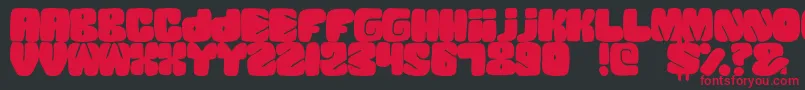 Czcionka SquandedBlack – czerwone czcionki na czarnym tle