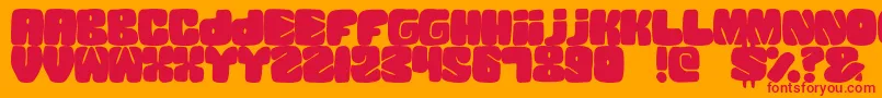 SquandedBlack Font – Red Fonts on Orange Background