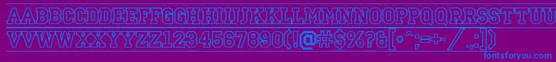 ACampusotldcfr Font – Blue Fonts on Purple Background