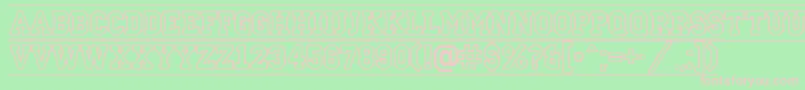 ACampusotldcfr Font – Pink Fonts on Green Background