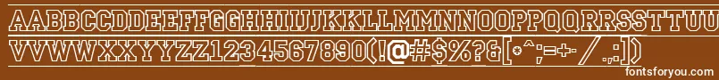 ACampusotldcfr Font – White Fonts on Brown Background