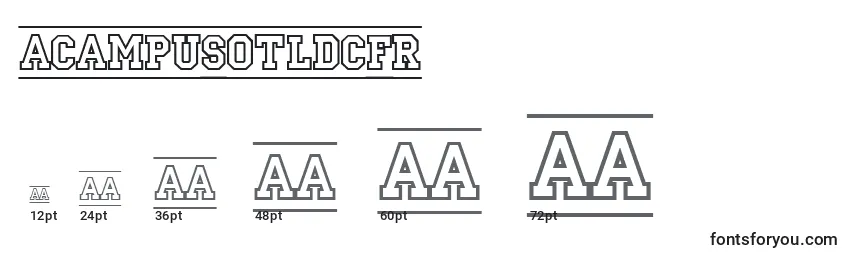 ACampusotldcfr Font Sizes