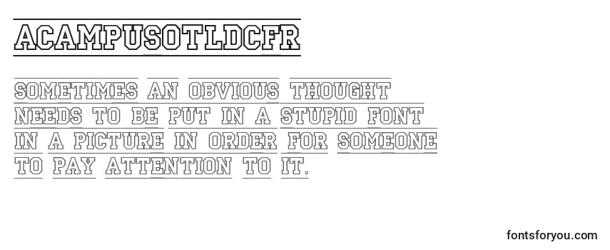 Review of the ACampusotldcfr Font