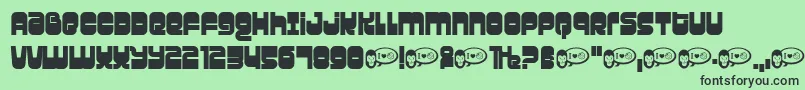 Gravity Font – Black Fonts on Green Background