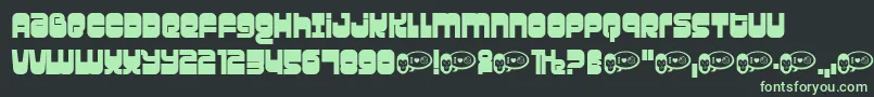 Gravity Font – Green Fonts on Black Background