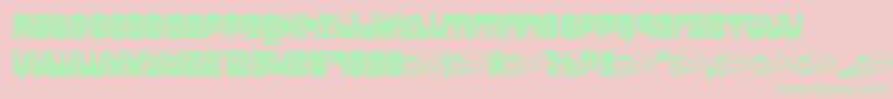 Gravity Font – Green Fonts on Pink Background