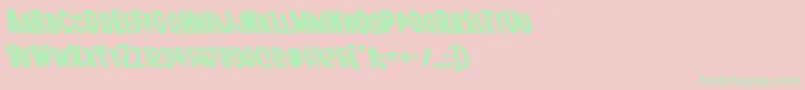 Youngfrankleft Font – Green Fonts on Pink Background