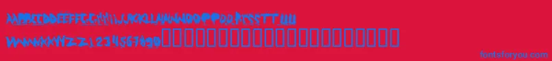 Abuso ffy Font – Blue Fonts on Red Background