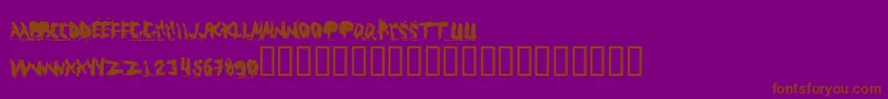 Шрифт Abuso ffy – коричневые шрифты на фиолетовом фоне