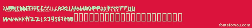 Abuso ffy Font – Green Fonts on Red Background
