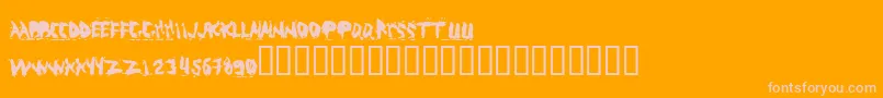 Abuso ffy-fontti – vaaleanpunaiset fontit oranssilla taustalla