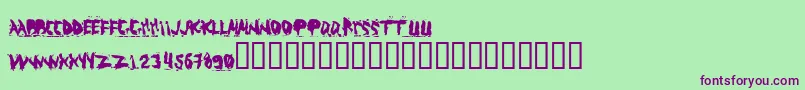 Abuso ffy-Schriftart – Violette Schriften auf grünem Hintergrund
