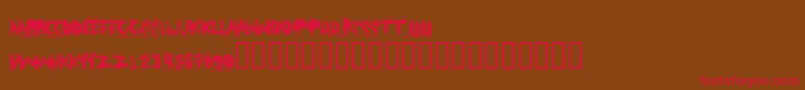 Abuso ffy Font – Red Fonts on Brown Background