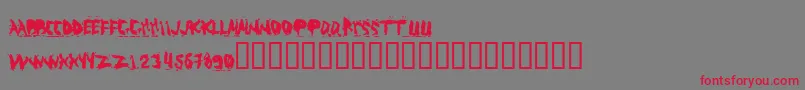 Abuso ffy Font – Red Fonts on Gray Background