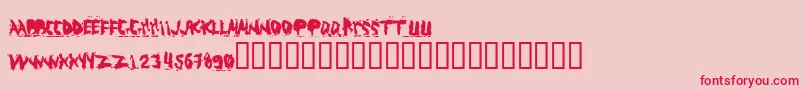 Шрифт Abuso ffy – красные шрифты на розовом фоне