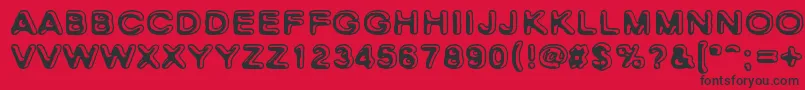 SkinnyZebra Font – Black Fonts on Red Background