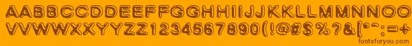 SkinnyZebra Font – Brown Fonts on Orange Background