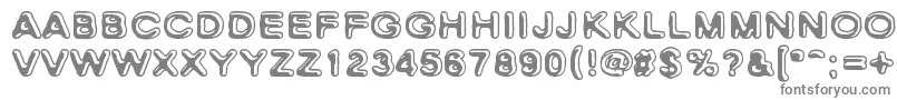 フォントSkinnyZebra – 白い背景に灰色の文字