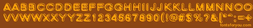 SkinnyZebra Font – Orange Fonts on Brown Background