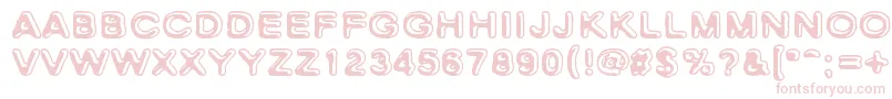 SkinnyZebra-Schriftart – Rosa Schriften auf weißem Hintergrund