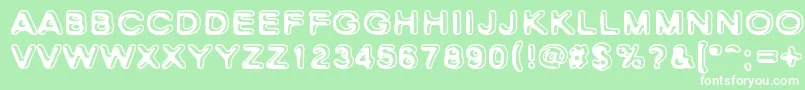 SkinnyZebra Font – White Fonts on Green Background