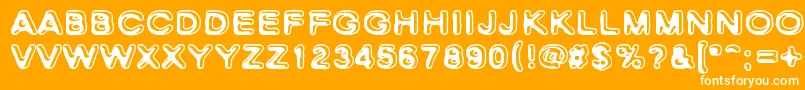 SkinnyZebra Font – White Fonts on Orange Background