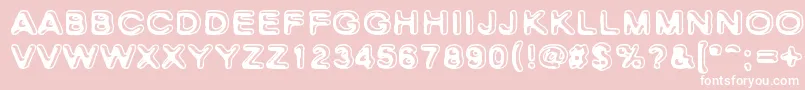 SkinnyZebra Font – White Fonts on Pink Background