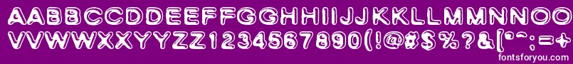 SkinnyZebra Font – White Fonts on Purple Background