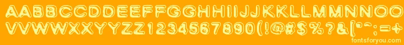 Шрифт SkinnyZebra – жёлтые шрифты на оранжевом фоне