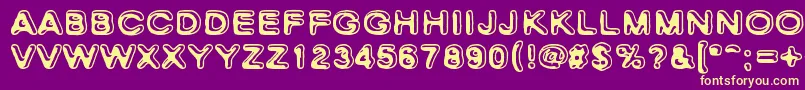 Fonte SkinnyZebra – fontes amarelas em um fundo roxo