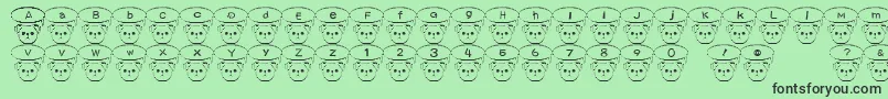 Police TKumaFont – polices noires sur fond vert