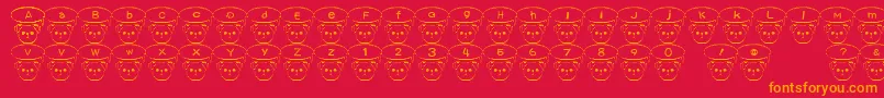 Шрифт TKumaFont – оранжевые шрифты на красном фоне