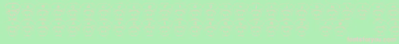 TKumaFont-Schriftart – Rosa Schriften auf grünem Hintergrund