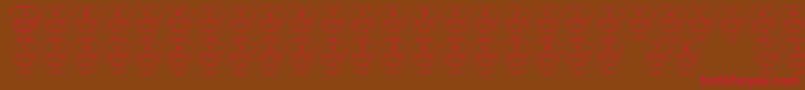 TKumaFont Font – Red Fonts on Brown Background