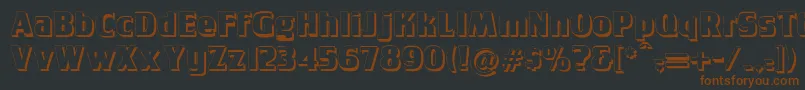 Tobagopostershadow-fontti – ruskeat fontit mustalla taustalla