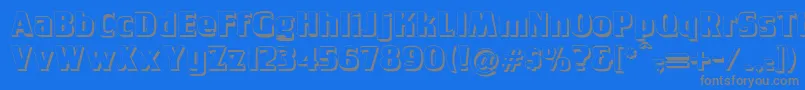 Tobagopostershadow Font – Gray Fonts on Blue Background